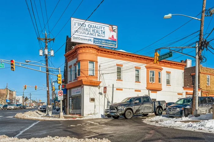 ONE OF A KIND MIXED USE COMMERCIAL PROPERTY WITH WONDERFUL ARCHITECTURAL CHARM IN THE HEART OF WEST NEW YORK RETAIL STORE WITH TWO 3 BEDROOM APARTMENTS ABOVE AND 5 SEPARATE INDOOR CAR GARAGES GREAT POTENTIAL FOR A SMALL BUSINESS