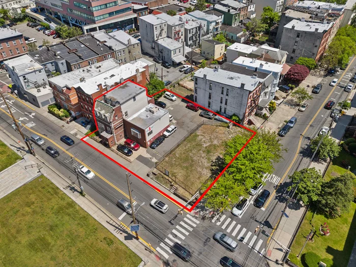 A rarely available development opportunity in Prime Journal Square, 272-280 Baldwin Avenue consists of four vacant, approximately 22.5x100 lots and one 25x100 lot improved with a 3-story commercial building totaling approximately 11, 500 SF. As of Right, 3-story, two family construction is permitted on each. 2-Family new constructions are cost efficient to developer and yield high sell outs in today's market, especially with this super-prime location (2 blocks from the Journal Square Path Station.) This corner property sits directly across from the historic William J Brennan Courthouse, and the future location of the proposed Courthouse Park. This is a great opportunity to build 4 or 5 new buildings and 10 new condos (if desired). Sellers are NJ licensed real estate brokers. Property sold strictly As-Is.
