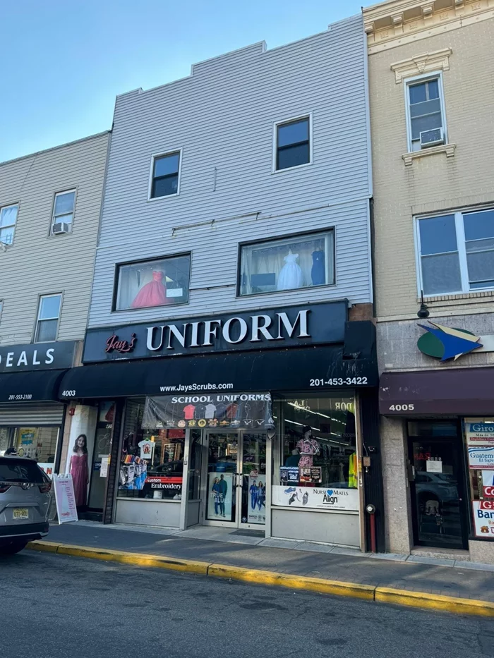 excellent opportunity on prime area on Bergenline consisting of large retail store on first floor estimated rent $6, 000. 2nd fl 2 bedrs, rented for $3, 200.00 per month, top floor warehouse approx 2700 sq ft estimated rent $3, 000 per month excellent location and opportunity for any kind of business in Union City