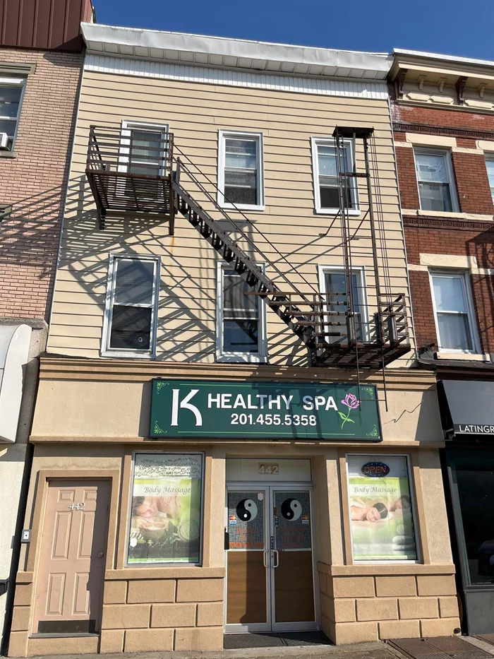 Calling all investors! This is an incredible opportunity to purchase a 4, 210-sq-ft mixed use property (one commercial, two residential units) in Bayonne, located in a prime commercial district on Broadway, just one block from the 22nd st Light Rail station. It offers an estimated cap rate of 7.6% in its current condition! Purchase it for immediate rental cashflow or as a terrific house-hack for owner-occupants. Unit 1 is zoned for commercial use and is occupied by a spa on a lucrative multi-year lease with built-in annual rent increases. It features central air, half bath, and a shower room. The two spacious residential units above have very similar layouts and are in similar condition  both feature two very large bedrooms on opposite sides, eat-in-kitchen, one full bathroom, and an additional dining area. Unit 2 is currently vacant, offering the next buyer some flexibility  rent as is to immediately boost rental income, renovate then rent to maximize monthly cashflow, or occupy and use income from the other two units to offset housing costs.  Unit 3 is tenant-occupied and will NOT be delivered vacant. These types of properties rarely hit the market, especially with this size and location. It offers tremendous value to savvy investors looking to benefit from Bayonne's real estate boom. Don't miss out! Get in touch to receive more info on income and expenses and to potentially schedule a private viewing. Please do NOT GO DIRECTLY TO THE PROPERTY without an appointment.  Square footage and taxes should be verified with the city independently. Sold strictly as is.