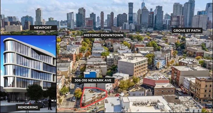 Prime Development Opportunity in Downtown Jersey City! Introducing 306-310 Newark Ave, a rarely available development site in the heart of Jersey City's vibrant downtown. This unique property comes with approved plans for a 12-unit residential building, complete with a versatile commercial space on the ground floorideal for attracting retail or service businesses to cater to this bustling neighborhood. Strategically located just a 10-minute walk to the Grove Street PATH station and near the popular pedestrian plaza, this site offers unmatched convenience for commuters, providing a quick and easy transit option to NYC. Downtown Jersey City's continued growth, coupled with limited availability of development-ready sites, makes this an exceptional investment opportunity. Seize the chance to build in a sought-after area with high rental demand and close proximity to dining, entertainment, and key transit hubs. Don't miss out on adding this rare asset to your portfolio!