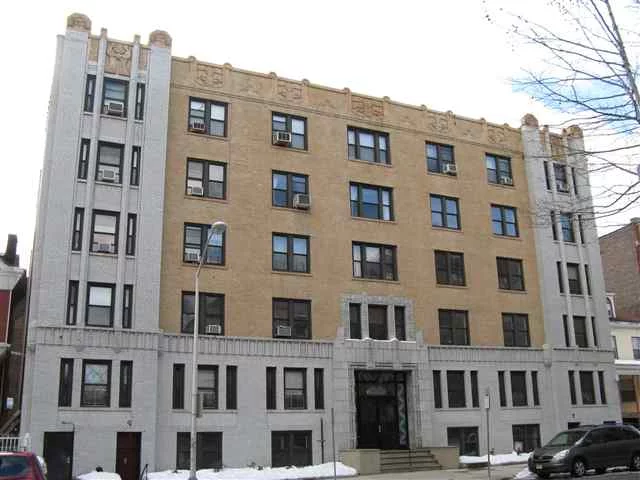 Art Deco Perfection. Affordable 2 Bed/1 Full Bath Condo located in the Journal Square section of Jersey City. With over a 1000 square feet , this spacious unit features hardwood floors throughout, great closet space, upgraded kitchen and appliances, wash/dry room. ...This pre war elevator building is located within a short distance to PATH, NYC transportation, parks, shopping & schools. A great find at a great price!