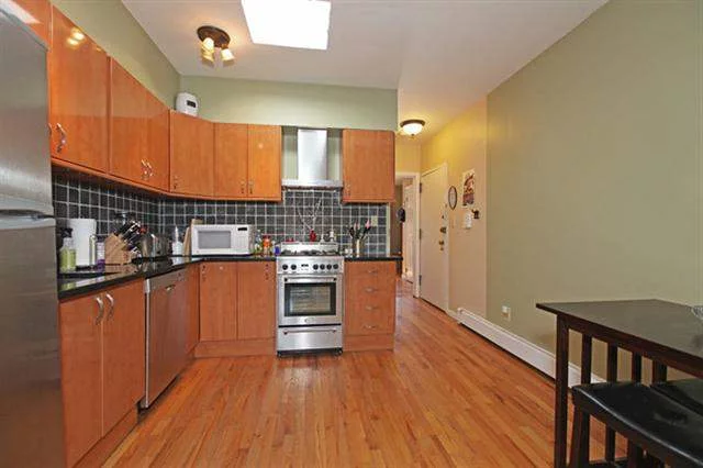 Incredibly located. Beautiful 1 Br at 91 Garden has all the comforts you deserve. Newer kitchen features custom cabinets, granite counters, and ss appliances. Spacious living room, hardwood floors, and skylight complete this perfect home. Come home and relax on your private balcony. Path train and shopping around the corner. Parking available for rent.1 Block away