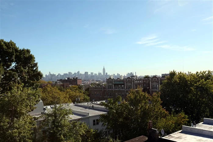 Why rent when you can own this amazing two bedroom in the Heights? Kitchen features include custom cabinets, granite counters, and ss appliances. hardwood floor throughout. Great size master bedroom with bay window. Balcony located off second bedroom. Privately deeded rooftop deck with views from Statue of Liberty to Freedom Tower to Empire State building.