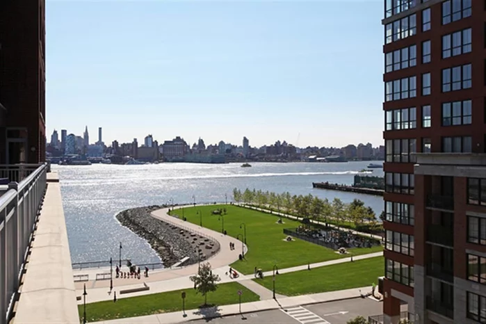 Live like Royalty in Maxwell Place, Hoboken's most desirable waterfront community. This exquisite 1 bedroom has a 25' Terrace to relax while enjoying views of the Hudson River and NYC. Home features include chef's kitchen with granite counters, custom cabinets, and ss appliances. Community features 24 Hr concierge, 2 Community rooms, 2 Pools, 2 Gyms, landscaped rooftop grades with BBQ's, fireplace, and outdoor TV. Parking Included.