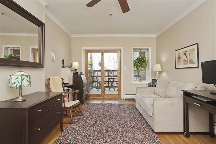 Charming 1BD/1BA in Downtown JC, close to Van Vorst Park & 7 mins to Grove St PATH. Renovated kitchen w/ quartz counters, tile backsplash & SS apps, gas range & breakfast bar. Open DR/LR leads to a 10'5 x 9'9 terrace, perfect for alfresco dining. HW floors, crown molding, 2 ceiling fans, renovated bath, Southern exp in bdrm. Historic 9-unit brick bldg w/ laundry in basement & freshly painted common hallway. Convenient to many restaurants, shops & easy access to Liberty State Park, PATH, Ferry & Light Rail.