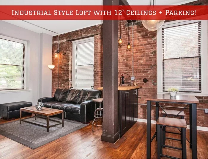 Located just steps from Grove Street in Downtown Jersey City this beautifully renovated industrial style 1 bedroom loft features private parking, 12 foot ceilings, hardwood floors, a washer / dryer, tons of storage, and exposed brick walls and beams throughout! Instantly feel your mood lifted as you are greeted with seemingly endless natural light in this rare corner unit with windows on 3 sides. Sit back and relax in your newly renovated living room or enjoy company in a separate dining space with built in bar, perfect for entertaining before a night out. Staying in? Prepare a delicious meal in your gourmet kitchen with subway backsplash, penny tile flooring, tin ceiling tiles, granite counters, and stainless steel appliances. Wake up in your large and airy bedroom, flooded with morning sunlight or close your custom blinds and sleep in for awhile. Stylish barn style doors open to a large closet with additional storage space overhead. Walk into you modern bathroom with designer tiling, a walk-in shower, and a linen closet with additional storage. Open all the windows for a cool spring breeze or hide from the summer heat and blast the central air with your new $6, 000 HVAC system! Exit the condo to a gated courtyard featuring seating, tables, and grills perfect for those summer BBQ's. Only a few steps further leads to your private parking space allowing you to escape to the shore for the weekend. In addition, this complex provides full amenities with a gym, fitness/yoga studio, saunas, theater room, full basketball court, game/lounge area and kid's playroom, not to mention, 24-hour security and maintenance, and on-premises management. If you're looking for luxurious living in a prime location in Downtown Jersey City then this condo is the place for you!!