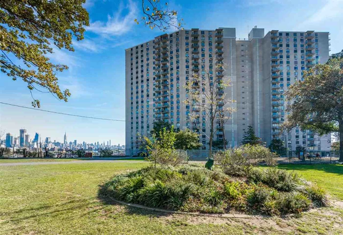 As you relax on your terrace, enjoy the endless sunset views. This bright and sunny one bedroom unit features an open/living dining room, updated kitchen, bathroom and new flooring. The Doric is a full-service building with 24-hour concierge, pool, gym, residents lounge and a gourmet deli. Commuters dream...located close to NYC buses, Light Rail Station and The Hoboken Path Station. There is a Free AM Shuttle to the Hoboken Path Station. We are proud to announce our upcoming amenity, located in The Doric will be a New Day Care Center. The maintenance is $788.19 this includes all utilities and taxes. Board approval is required.