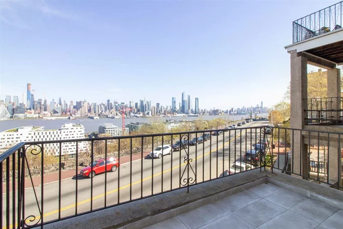 Enjoy stunning panoramic NYC views from your private balcony on the most desired street in Weehawken. This beautiful 3 bed/1.5 bath condo offers a spacious open layout with contemporary finishes. Features include granite counter tops, stainless steel appliances, dishwasher, modern ceiling fans, hardwood floors throughout, laundry in unit with the convenience of a (1yr) new HVAC system. It's location completes this package with bus to NYC on the corner, close to ferry, shops, light rail, parks and restaurants.