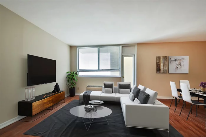 Open your door to a glorious NY Skyline view. Spacious 1bedroom, wood floors, new bath, lovely balcony and move in ready. The Doric is a premier area co-op with pool, gym, 24 hour concierge, dry cleaner, and deli on premises.