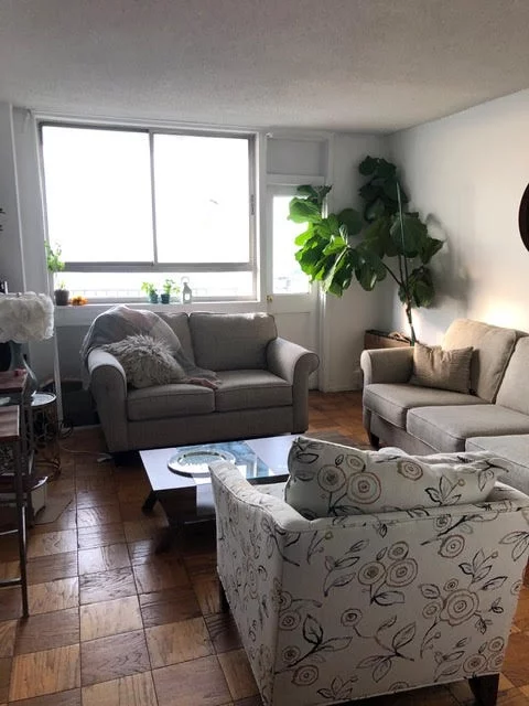 INVESTOR UNIT!! Priced to sell quickly! 592 Sq. Ft. Cozy one bed on high floor of luxury Doric cooperative, Doorman Bldg. New Balcony, unit has Parquet floors & beautiful sunset views!!!! SUN! SUN! SUN! Free AM shuttle to Hoboken PATH, Steps to midtown bus. Private footbridge to parks and dog run. Deli, Dry Cleaners in building!