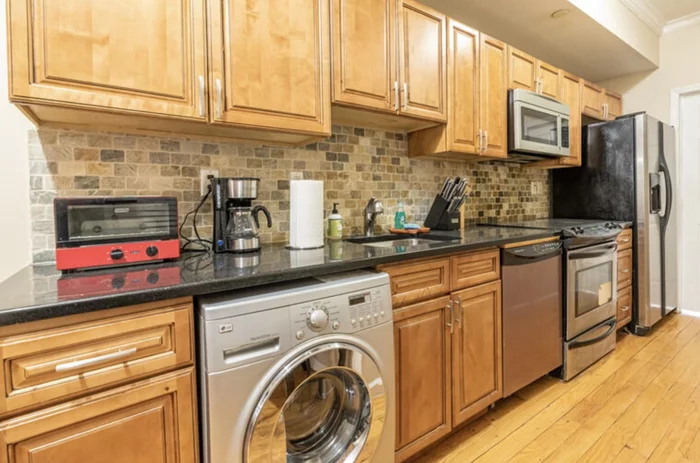 Beautiful 2br, 2ba in a fantastic JC Heights location close to the 100 steps into Hoboken! Excellent to owner-occupy or keep as an investment. Enjoy the hardwood floors, dishwasher, in-unit washer/dryer, central AC/Heat, terrace, and shared backyard! Easy commute to NYC with a bus stop on the corner to JSQ or Port Authority. Photos of similar unit in the building.