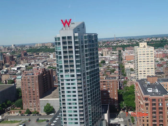 W hotel condo on the 22nd floor with terrific NYC/Hudson River views 2 bed, 2.5 bath.  Only 4 apartments on the 22nd floor High end appliances, hotel amenities, gym, basement storage, residential manager to assist with personal needs. Restaurant and bars in the building.