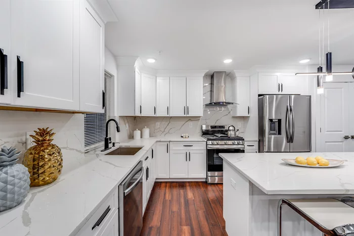 Introducing 1305 Palisade Ave, Union City, a 32' wide new construction nestled in the heart of West Hoboken. This newly constructed property showcases a contemporary design, complete with high-end appliances, quartz countertops, and custom kitchen cabinetry. This unit coming in at 1929 sq ft, features three large bedrooms with ample closet space and 3.5 bathrooms, with modern porcelain tiles and stylish finishes. The unit also boasts high 9-foot ceilings, an elevator, a 145 sq ft covered terrace, and an in-unit full-size washer/dryer. Unit 301 has views of the city, and lots of natural light. The building is outfitted with advanced technology, including a video and intercom key fob entry system. Each unit also comes with the added convenience of two deeded parking spaces. The location is unbeatable, with grocery stores, shops, schools, and restaurants just minutes away. Public transportation options such as NJ Transit, and Light Rail are easily accessible, ensuring you can reach your destination in no time. The property also comes with a 5-year tax abatement! Schedule your viewing today!