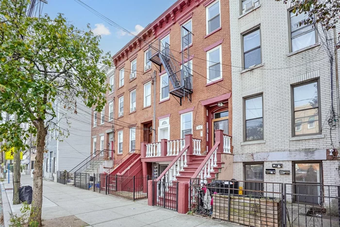 The one you've been waiting for in booming Bergen-Lafayette. This 4 bedroom 2 bath condominium on the top floor of this gut renovated brownstone is sure to excite! The open kitchen contains stainless steel appliances, quartz counters and white shaker cabinets. The open concept flows seamlessly into the dining and living room that have large windows that let in a ton of natural light. The primary suite has a private terrace, the perfect place for a coffee to start your day, or a drink to wind down. There is also an in unit washer/dryer as well as HVAC for forced hot and central air. The location cannot be beat with a plethora of restaurants and coffee shops within walking distance. Additionally, the unit is a just a few blocks from the Liberty State Park light rail station. To top it off, lovely Liberty State Park is a quick stroll away. Welcome Home!