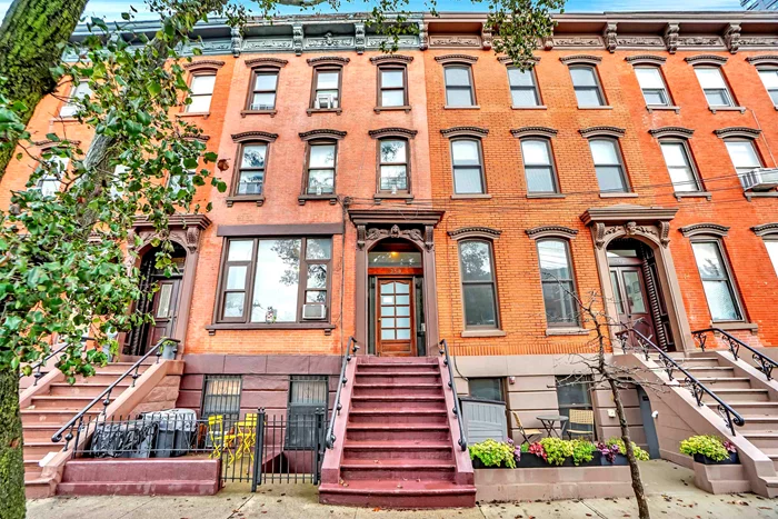 BEAUTIFUL BRICK BROWNSTONE 4 FAMILY in PEDESTRIAN PARADISE in the heart of Downtown Jersey City! Built in 1872, this timeless treasure has the State's Certificate of Inspection (Green card) issued on 10/21/2024. This classic pre-war red brick building has been very well maintained also within each unit, which has plenty of sunlight, and also the convenience of their own in-suite washer & dryer. Most recent updates include new gutters, repainted cornice & stairs, and also single wiring all the smoke/carbon monoxide detectors throughout the building. NOI is over $90K, and has good potential to yield a higher return. FIRST FLOOR IS VACANT. It is a 2 bed & 1.5 bathrooms. It is the LARGEST UNIT at 758.66 sqft with a bright and private yard. Unit #2 & #3 also have their own outdoor private space to enjoy a meal and bask under the sun. The Grove Street Path Train Station is only 0.3mi away! Attached shows rent roll & floor plan. Meters are all separate, with one shared water heater for the building. As you open the front door, the tree-lined street is lined up with marvelous restaurants with outdoor dining adorned with strings of warm lights. Van Vorst Park is 0.2mi away. Please verify taxes independently with assessor's office. Showing of property must be upon proof of funds or updated pre-approval letter from lender. Please provide least 24H advance notice.