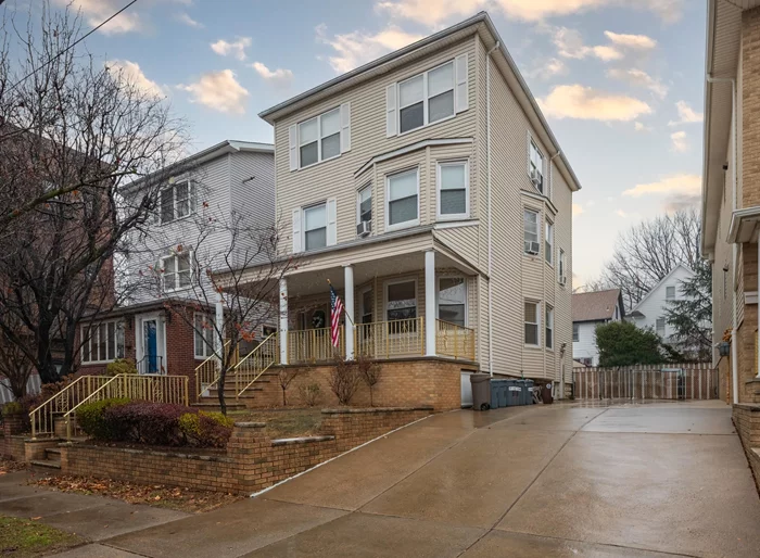 Welcome to this well-maintained 3 family home with off-street parking. This home features 8 total bedrooms, 3 total bathrooms, and separate utilities for each unit. Enjoy a large backyard. Basement includes a coin-operated washer/dryer for tenants. Conveniently located near NYC transportation, shopping, schools, parks, and more. Perfect for investment or owner occupancy. Contact today!