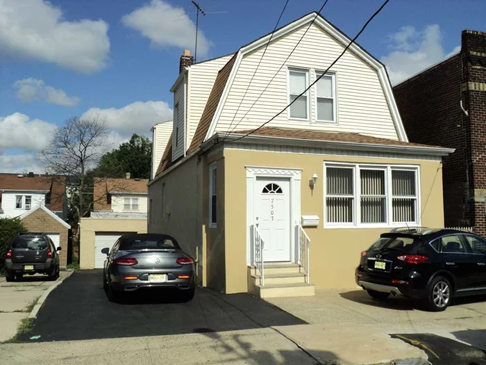 Fantastic 2 Family in Race Track Area of North Bergen. Very well maintained inside + out. 1 Car Garage + Driveway for 3 + Cars. Large lot 38x95. Nice yard and patio paved. Finished basement + more. Call today, Won't Last!