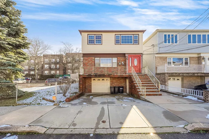 Contemporary 2 family home on a large lot features two 3 bedroom apartments with hardwood floors throughout, full basement, separate heat & hot water, indoor garage plus outdoor driveway parking, and a private yard. Ideally located on a quiet cul de sac street close to schools, parks, 1 block away from JFK Blvd. where you will find NJ Transit buses to Light Rail and PATH.