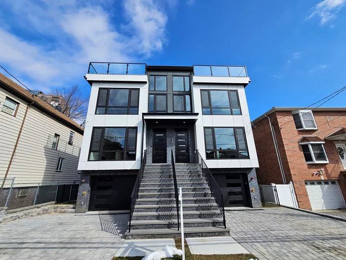 Step into elegance with this recently completed brand new construction mega townhome for lease! No detail overlooked and no expense spared at 279A Lafayette Avenue in Cliffside Park, a stunning showstopper for your taking and available for immediate occupancy. Get fancied by this sprawling bright and cheery 3300 sq ft pad that comes with 3 bedrooms, 3 full baths, 2 half baths, two terraces including a fabulous grand private rooftop terrace with wet bar with nearly full 360 degree panoramic views of your scenic surroundings. Fall in love with its hardwood oak flooring throughout, its sexy modern kitchen offering trendy and artistic black Quartz countertops, Fisher Paykel appliances, custom flat-panel grey cabinetry, Kohler fixtures, and washer/dryer in unit and so much more that appeals to its all around elegance. Wait there's more; 9 ft ceilings throughout, central air-multi zoned, custom LED lighting, floor to ceiling windows in primary suite, walk in closet, oversized shower with rainhead, twin vanities, other baths come with bathtubs, spacious bedrooms, recreation room, central vac, and private garage along with additional driveway parking, and yard! Neighborhood conveniences are a plus when you have schools, parks, restaurants, shopping, houses of worship and easy commuting options to NYC such as being a half block from the NY express bus, and also cross county roadway options. With the landlord covering the broker fee, be the first resident to occupy this luxurious home. Live like new and Book your viewing today!