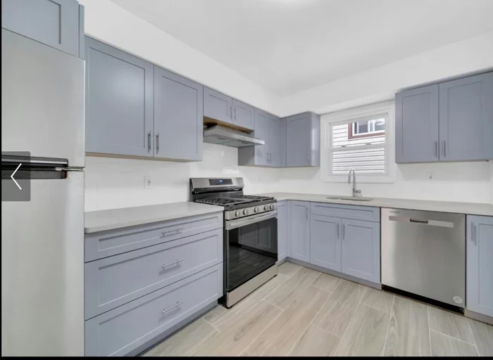 Renovated spacious 3 bedroom 1 bath apartment in the heart of Jersey City Heights. All rooms have hardwood floors with lots of natural light. Spacious living room, new modern kitchen with stainless steel appliances, washer and dryer included(lower level). Updated bathroom, 1 off street parking spot included. Closer to a park, stores and shopping downtown. Bus to NYC right on the corner and short distance to JSQ Path. 1.5 month security deposit, 1st mo rent and 1 mo broker fee apply.
