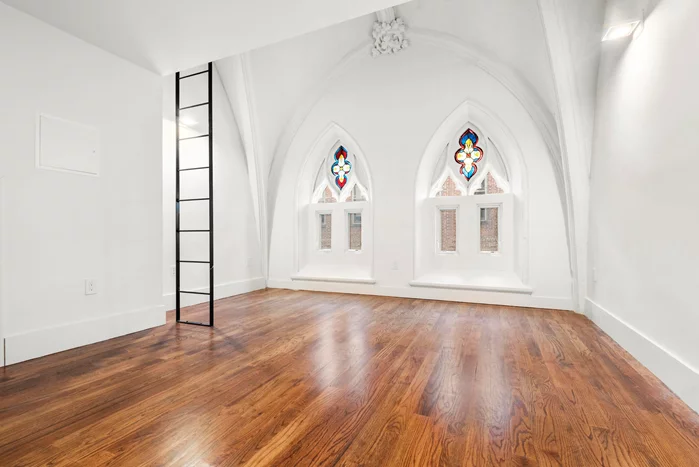 Welcome to The Bridget! A One of a kind, adaptive reuse 44 unit luxury residential project of a stunning historic landmark nestled in the heart of downtown Jersey City. This lofted studio invokes the spirit of the site's previous life as St. Bridget's church. - - - Original building elements such as the slate roof, stained-glass windows and other architecturally significant aspects are restored and enhanced; the ideal complement to the contemporary, refined design within. - - - This unit includes 5 oak plank flooring, over 10' ceilings, central HVAC, in-unit washer/dryer, and a classically monochromatic color palette that enhances the uniqueness of their revered historic features. - - - Custom matte white cabinets are accented by penny tile backsplash and polished Caesarstone countertops. Stainless steel appliances including a sink with a matte black Rigo faucet, refrigerator, dishwasher, electric range and hood complete these well composed kitchens. - - - Select amenities include bike storage, an indoor lounge area, also ideally suited as a co-working space as well as a fully equipped state-of-the-art fitness center. - - - Well situated in a cozy pocket of Historic downtown Jersey City, this appealing neighborhood, blocks away from the Hudson River waterfront, restaurants, museums, nightlife, great shopping and parks which includes Liberty State Park, the Hudson River's crown jewel, and Van Vorst Park an historic gem utilized by an active community for farmers markets and a myriad of events. - - - Efficient access to Manhattan and elsewhere is close by at the Grove Street PATH stop, another enticing spot with pedestrian-only walkways, restaurants and shopping options. - - - Pets are considered on a case-by-case basis! - - - NO FEE!