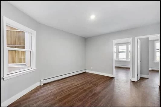 Recently renovated apartment with 3 bedrooms and 1 bathroom. Conveniently located near transportation, including light rail, and a park. Kitchen leads to a pleasant deck for hanging out, and there's access to a shared backyard. Requires a month and a half security deposit.
