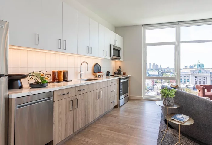 <strong>****Welcome home!! 345 Baldwin Avenue ****<strong> <br><br> The listed price is the net effective. Tenant will pay $4100 gross monthly rent with one month free on a 13 month lease term Incentives are subject to change. <BOLD> <Strong> <br><br> <p>Penthouse floor!! Stunning 2 bedroom 2 bath with large windows and lovely views.  Stunning renovations, chef's kitchen, and a washer/dryer in the unit.</p> <br><br> <strong>*Photos are representative of the unit*.<strong> <br> *There is an additional $50 monthly amenity fee <br><br> <Strong><B>Welcome home to 345 Baldwin!<strong><B> <br> <p>Located in the vibrant Jersey City Neighborhood, 345 Baldwin is a newly developed residential building and curated collection of 116 thoughtfully designed studio, one, two and three-bedroom residences. <br> Featuring a full-time doorman, brand new fitness center, co-working space, game room, resident lounge, and a rooftop terrace with breathtaking views of the Manhattan city skyline. <br> 345 Baldwin is the definition of an elevated home lifestyle. <br> 345 Baldwin offers a prime location, with easy access to an array of popular restaurants, bars, and nightlife hotspots. <br> It also conveniently situated in proximity to many other sought-after destinations in Jersey City. <br> 345 Baldwin is located near the picturesque Lincoln Park and offers access to outdoor activities like golfing at Skyway Golf Course. The Journal Square Path station is close by, providing easy transportation options throughout Jersey City, Hoboken, and New York. The building also features a prime location, close to two ferry stations that provide convenience and accessibility to the surrounding area. </p> <br><br> <p>Copyright Hudson County MLS. All rights reserved. Information is deemed reliable but not guaranteed. Copyright Hudson County MLS. All rights reserved. Information is deemed reliable but not guaranteed.For all inquiries, please email