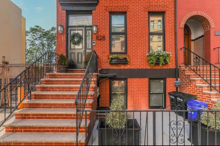 Come experience the best of what HOBOKEN has to offer in this gorgeous TWO-STORY, 2 BEDROOM brownstone located in one of the city's premier neighborhoods. This meticulously maintained unit has pride of ownership on full display with its gleaming hardwood floors, granite countertops, custom built office space, exposed brick design details, and a 1, 000 SQFT PRIVATE BACKYARD with a built in outdoor kitchen that elevates the space from a home to a charming retreat hideaway in the heart of Hoboken. Upon entering the ground floor unit you have a mudroom area ideal for storage and shoes best left outside of the living space. Through the interior doors you come into the living room with its exposed brick feature wall and decorative fireplace, the perfect place to mount your television and relax. The cozy space then flows into the dining area, ideal for entertaining guests with its open concept floor plan and proximity to the kitchen with its dual seating options at the island or the beautiful custom breakfast nook. Beyond the kitchen is a wall of glass doors and windows which lead to the expansive backyard that is extremely hard to come by in this city. Thoughtfully designed and lovingly maintained this area boasts a gorgeous paver patio with an oversized dining set and built-in outdoor kitchen as well as a generous amount of lush green grass and arborvitae creating a serene and peaceful space perfect for summer nights under the stars. The storage shed holds all the tools needed to keep the property looking its best year round. Back inside the ground floor is completed with a second storage closet, a well appointed and designed powder room, and a hidden in-unit washer and dryer for maximum convenience. As you head upstairs the room opens up to a wide landing den area with a custom designed built in home office spare, ideal for anyone working remote, and ensures that every inch of the home is well used and accessible. The main bathroom is on this floor with a shower/tub combo that features subway tiles and a storage linen closet with a highly desirable California closet system. The primary bedroom is flooded with natural light and features a large walk-in closet, completely outfitted with California closet shelves and designed for maximum space and optimum organization. There is a Juliet balcony that leads off of the room and overlooks the private backyard, a wonderful place to sit and relax or enjoy the fresh air outside. The second bedroom has an amazing brick feature wall that adds the element of rustic chic to the space and is a nod to old school Hoboken aesthetic. This room is also well appointed with ample storage space and a fully custom California closet. While the home is warm and inviting with an ideal layout, the convenience of the location is second to none. Surrounded by multiple parks and vibrant restaurants, the neighborhood offers plenty of options for entertainment and leisure. Nearby schools, grocery stores, pharmacies, houses of worship, and Hoboken's primary hospital are mere blocks away. The icing on the cake is the ease and proximity to NYC public transportation with multiple convenient options including the 126 bus which drops off directly in front of the house (literally!) and picks up behind the house on 9th & Clinton. Other options include the PATH and NY Waterway Ferry depending on preferred method of travel and desired end point. If you're looking for a beautiful and private place to live in a chic and spirited setting, look no further than 828 Willow!