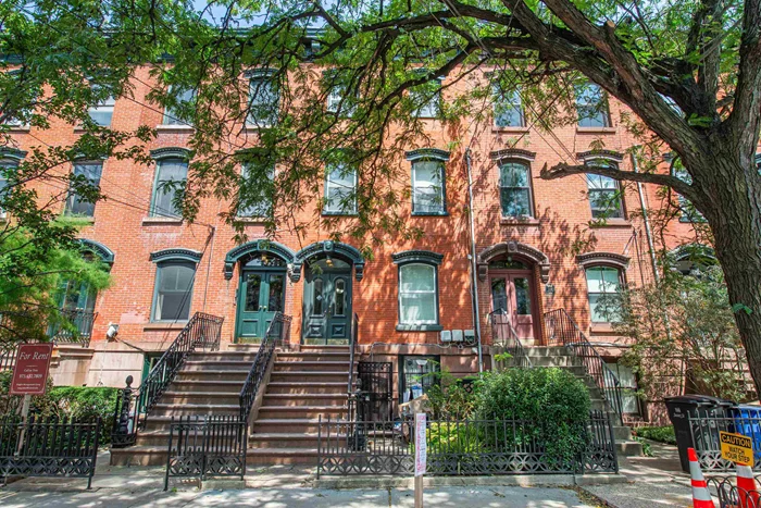 This bright and modern one-bedroom apartment, set on a picturesque, tree-lined street in a charming brownstone in the historic Paulus Hook neighborhood of Downtown Jersey City, effortlessly blends charm and convenience. Recently renovated, the apartment features a sun-drenched living area with a south-facing orientation, an open floor plan, preserved original hardwood flooring, and an ornamental fireplace. The spacious bedroom offers comfort with central air conditioning and a large closet for plenty of storage. Located just miles from Manhattan, this apartment is ideal for commuters, with a quick four-block walk to a ferry that reaches Manhattan's financial district in just seven minutes. The highly sought-after area offers excellent access to Manhattan via the Exchange Place and Grove Street PATH stations, the Paulus Hook ferry, and the Light Rail, all within a 10-minute journey. A stroll down Warren Street offers a captivating view of the Statue of Liberty, adding a touch of grandeur to everyday life. To top it off, the property offers a DEPOSIT-FREE option for qualified tenants, making the move-in process smoother and more accessible.