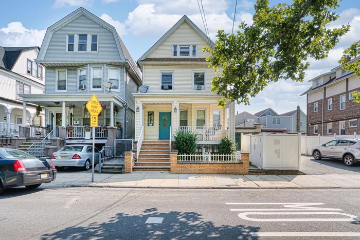 This three bedroom two full bathroom duplex spans the second and third floor of two family home, on a lovely tree lined street, directly across from a large park for great outdoor space. Just blocks to NJCU and the light rail train, plus busses are at the corner, making it a great location for commuters, students, or anyone for that matter. Let the large eat in kitchen be the centerpiece of the home where the family can gather. Modern appliances, vast cabinet and counter space, plus a walk in pantry, will make this kitchen as comfortable as possible. A cozy living room receives lots of natural light. Let the spacious bathroom with a tub and large linen closet as well as the cozy bedrooms with peaceful park views be a great way to decompress at the end of the day. The primary suite is situated on the third floor and is an open concept large bedroom to living room with park views, custom closets, and en suite bathroom with standing shower.