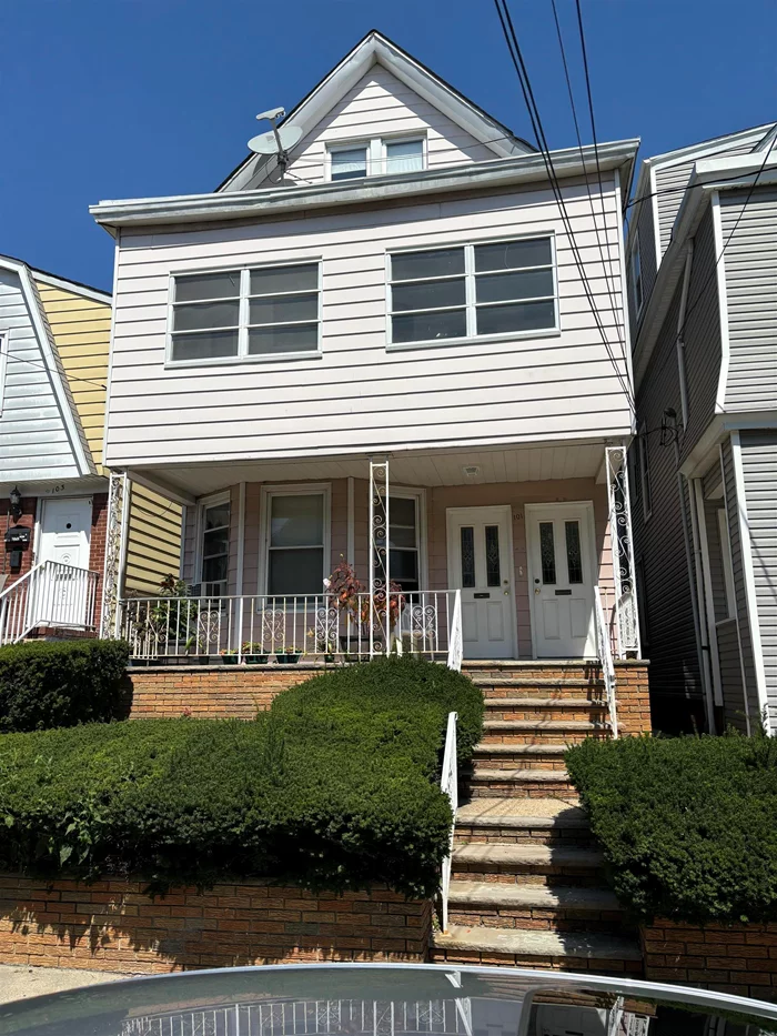 Recently renovated 2 BR apartment. Clean, open layout, front porch, versatile room can be used as a walk-in closet or possible office or guest room. Not far from 130 acre park, NYC transportation, houses of worship, schools, restaurants & shopping. 2nd floor of a 2 family house.