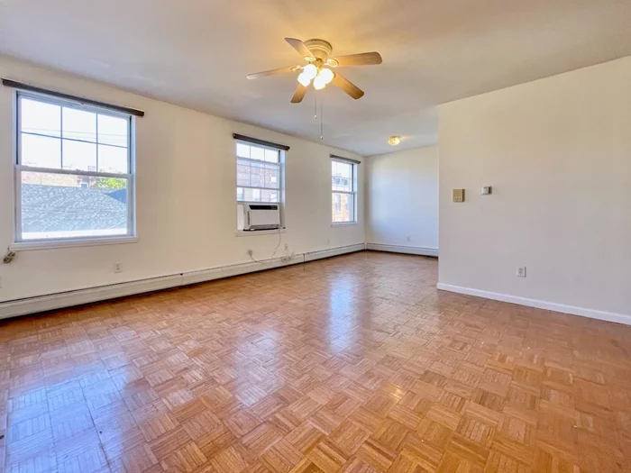 Great JC Heights location, 1 block from Palisade Ave (NYC buses, supermarket, etc.), close to Riverview Park (and ModCup Coffee!), the 100 steps to Hoboken, and the Congress St light rail station. This spacious apartment has lots of windows providing natural light both on the east and the west side of the building. It is the entire top floor (two flights up). It is in great condition as it has been recently renovated and well taken care of. The apartment includes a washer/dryer! The large living room has an alcove that is a nice spot for a desk. The open kitchen has a large countertop and lots of cabinets, plus a dishwasher and gas stove. Available now! Ask to see the virtual tour!