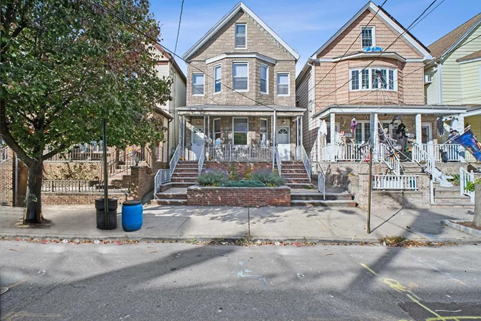 Located in the historic Bergen Point district of Bayonne, this beautifully renovated 3-bedroom first floor unit offers a perfect blend of classic charm and modern comfort. With brand-new kitchens and bathroom, new washer and dryer, fresh paint, and updated flooring, the space feels both inviting and spacious. The neighborhood provides easy access to transportation, parks, schools, restaurants, and places of worship. A welcoming porch adds to the home's appeal, inviting you to envision relaxing mornings or quiet evenings in this charming outdoor space while soaking up the local ambiance. Inside, the generous floor plan highlights a newly updated kitchen that flows seamlessly into the living areas, filled with natural light from ample windows. Step outside to discover a tranquil backyard, enveloped by mature trees, providing a peaceful retreat.