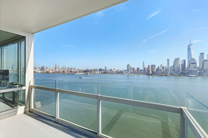 Welcome to Crystal Point,  one of Jersey City's premier waterfront buildings, located on the edge of the Hudson River waterfront promenade. A rare corner unit with direct views of NYC and the Hudson River with Southeast Exposure, this beautiful 2 bed, 2.5 bath home has the space and comfort that you deserve. Enjoy an open style kitchen with custom cabinets, quartz counters, and SS appliances while overlooking the Hudson River. The primary bath is equipped with dual vanity, marble floors, and a separate tub and shower. Relax on your private balcony with expansive views from the George Wasihngton Bridge to the World Trade Center. Other great features include, hardwood floors, in unit washer/dryer, 10 ft floor to ceiling windows. Building features include24 hr concierge, valet parking (1 spot included), pool, steam and sauna, fitness and yoga room, community room, children's playroom and bbq's. This is a commuter's dream with the path, light rail, and the ferry all located around the corner. Don't miss out on this one of a kind opportunity! Property can be rented furnished (please inquire for further information).