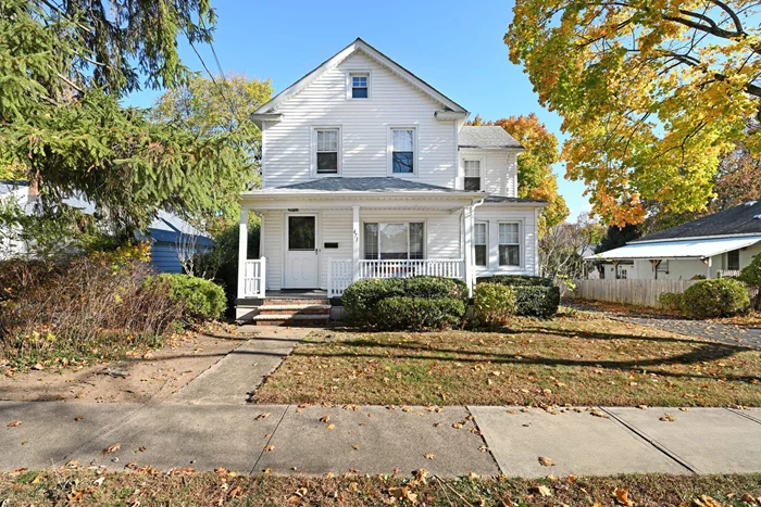 Lovely colonial with a lemonade porch on a great street in the wonderful town of Ridgewood. Located near both downtown Ridgewood and the town of Hohokus. The 1st floor features a spacious kitchen/dining room combination, living room, powder room and office/playroom. The 2nd floor has 3 bedrooms and a full bath. Finished basement presents a TV room, a full bathroom, washer/dryer and plenty of storage. Step outside to the charming fenced in private backyard garden with patio and the oversized 2 car garage. Owner is licensed NJ RE agent