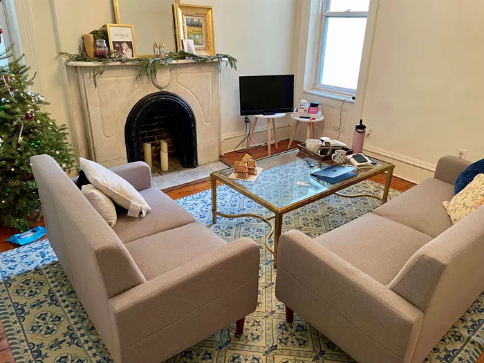 Charming unit loaded with character on coveted Garden St. in the heart of Hoboken. This 2bed/1bath is an ideal apartment for someone looking to have extra space since the den offers the flexibility to create an extra bedroom/office, also extra 10x10 cage storage offered in the basement. Original detail galore with wide plank pine floors, 2 marble fireplace mantles, and large moldings throughout. You will get sun all day with 7 windows on 3 exposures. Washer/dryer included. Storage units #4 included.