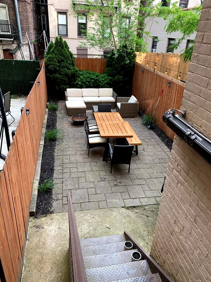 Enjoy your own private backyard in this spacious 2B/1B rental in the heart of Hoboken! This modern home features a fully equipped kitchen with granite counters, S/S Refrigerator, dishwasher and in- unit washer/dryer all recently replaced, along with a brand new HVAC system. There is an abundance of cabinet storage along with a nicely sized coat closet. Open living/dining room with high ceilings and recessed lighting. Brazilian cherry hardwood floors throughout, custom marble bathroom, and 130s/f of private storage space. Centrally located on 7th and Park, you'll find easy access to exceptional restaurants, boutique shopping, grocery stores, and NYC transit via the Hoboken PATH and the NJ Transit 126 bus line to Port Authority and a short walk to the ferry.