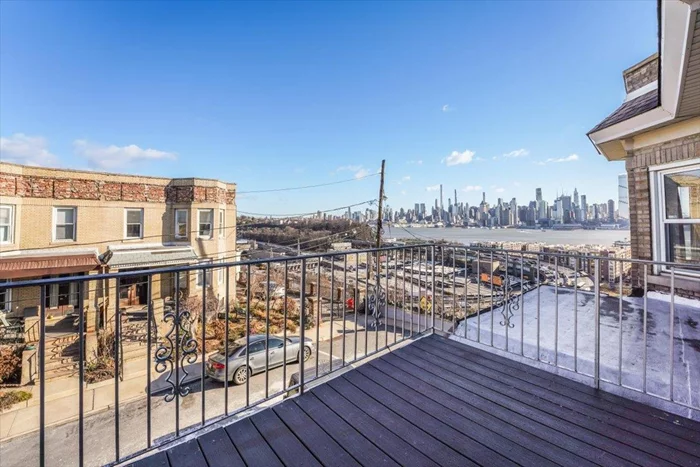 Welcome to 3 Lincoln Pl #2, a 2 bedroom plus den, 1, 100 sq. ft. home with washer/dryer in-unit, and private balcony in Weehawken, NJ. The apartment features two large bedrooms that easily accommodate a king bed, each with floor-to-ceiling built-in closets. An additional room provides versatile options, whether you need an office, nursery, third bedroom, or any other space to suit your needs. The living room is bright and spacious, filled with natural sunlight, while the separate dining room is large enough to fit a full-sized table, perfect for entertaining. The kitchen boasts a sleek and modern design with quartz countertops, stainless steel appliances, and space for a cozy breakfast table. A private balcony provides the perfect spot for grilling, relaxing, or enjoying the spectacular NYC skyline views. Additional highlights include a soaking tub, original parquet flooring throughout, and the convenience of an in-unit washer/dryer. Located near multiple major transportation options to NYC, Hoboken, and Jersey City, including buses, jitneys, a free shuttle, connections to the Light Rail, and the ferry terminal. Monthly rental parking available at 518 Gregory Ave parking garage. Pets considered. Available ASAP, reach out to schedule your private tour today!