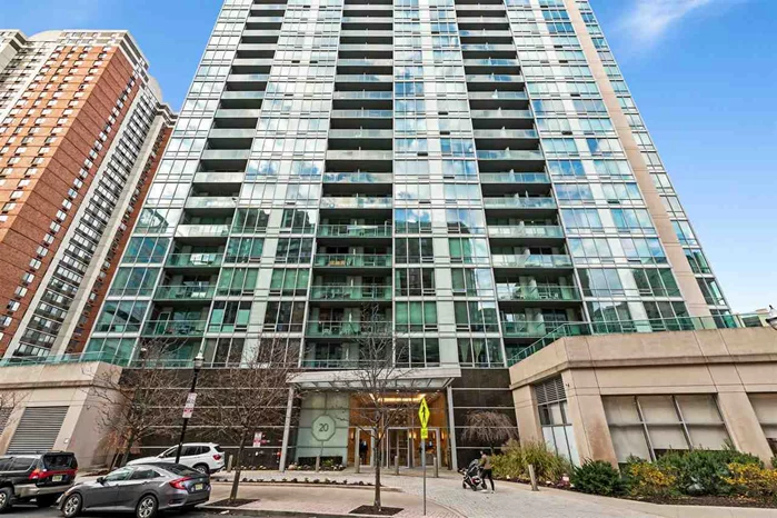 Luxury, Location & NYC Views at The Shore At Newport! This spacious 1bedroom/1bath, 17th Floor, unit sparkles with light from it's south-eastern views of the Hudson River & NYC! Enjoy relaxing on the outdoor terrace! Hardwood floors throughout and floor to ceiling windows allow for endless natural light. The gourmet kitchen features custom cabinetry, granite countertops & premium stainless appliances - refrigerator, range, microwave & dishwasher. In-unit washer/dryer too! Easy commuting via nearby PATH, Light Rail, Ferry & NJ Transit buses/trains - all within a few blocks of your door. Included amenities: 24hr concierge, fitness center, jacuzzi, sauna, steam room, meeting/community rooms, childrens' playroom and rooftop lounge with amazing NYC views. Conveniently located near Newport Green Park and Morton Williams Super Market, along with the area's many great restaurants and stores. Gas, water, hot water, heat, trash disposal, snow removal incl. Tenant pays electric, & cable/internet Application requirements: application, NTN credit report, criminal bkgd check, 2 most recent paystubs & photo ids. 1st Mo Rent, 1.5 Mo Sec Dep,  Renters Ins. req at lease-signing. Move-In/Out Fee applies. Unit will be rented unfurnished - Furniture & decor in photos are not included . No Smoking Permitted and sorry, no pets allowed. A commuter's dream apartment! Welcome home - your glorious life at The Shore At Newport awaits you!