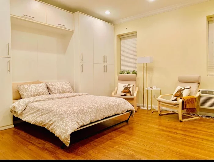 This adorable fully furnished studio apartment is perfectly located in the heart of downtown Jersey City, just 1.5 blocks from the picturesque Hamilton Park and a short walk to NYC buses. You'll love the privacy of this unit, nestled behind a larger building with your own private front yard  a rare find in this coveted neighborhood! Inside, you'll enjoy a beautifully updated kitchen with plenty of counter space, stainless steel appliances (including a dishwasher and a wine fridge!), an updated bathroom, as well as an in unit washer/dryer. Hardwood floors and lots of natural light create a warm and inviting space. Plus, there's plenty of built-in storage to keep you organized. This fantastic location puts you just a few blocks away from all the best that downtown Jersey City has to offer, including charming cafes, boutique shopping, and exciting nightlife. Don't miss out on this opportunity to live in a truly special space!