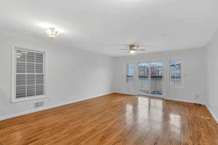 This large 3-bedroom, 2-bathroom apartment located in Jersey City's desirable Bergen-Lafayette neighborhood offers convenience and comfort.  The apartment, which is updated and in excellent condition, features a dedicated parking spot, shared laundry with one other apartment, stainless steel appliances, including a dishwasher and microwave as well as a private balcony. Central heat and a/c round it all out.  With 1, 250 sqft of living space and proximity to the light rail station, you'll enjoy a spacious and well-connected home. The apartment is filled with natural light from its north-east and south-west facing exposure. The secondary bedrooms fit queen beds, while the primary bedroom accommodates a king bed.  This is a fantastic rental opportunity as the RENT INCLUDES ALL UNTILITIES (electric, gas, water, heat a/c) AS WELL AS WiFi AND A PARKING SPOT! Occupancy is immediate. Cats - Yes. Dogs - No.