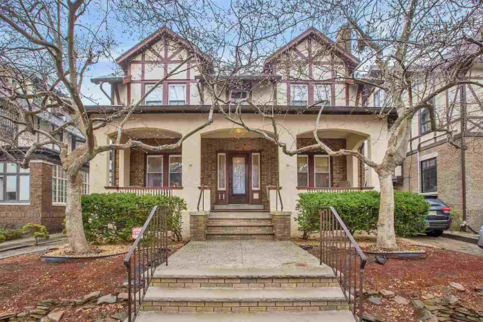 Welcome to this historic Weehawken home from 1909. Elegant & old world charm home on 50 x 100 lot with incredible details. Stunning main floor w/woodwork, stained glass, fire place & butlers walk. Second floor features 4 generously sized bedrooms, full bath, top floor with 2 bedrooms & full bath. Detached garage, parking for multiple cars. Easy commute to NYC.