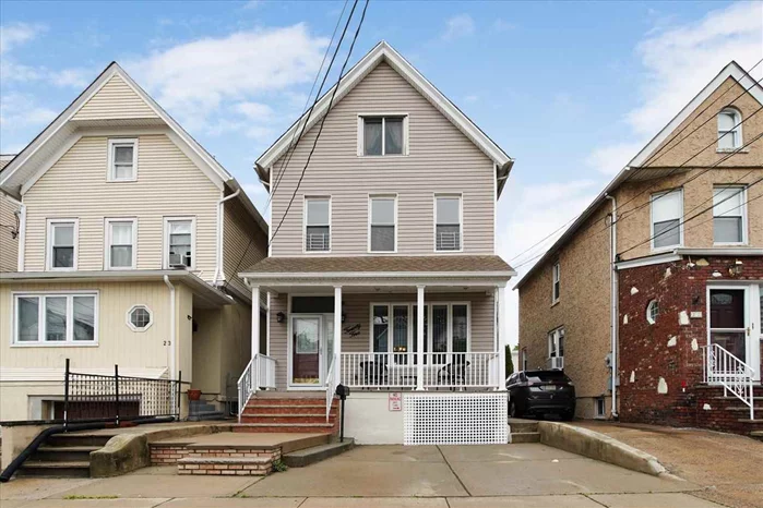 Welcome to this Bayonne single family Home. This home boasts a welcoming entrance with hardwood floors that lead you to the LR and DR. An eat in kitchen big enough to cook all your favorite meals, and have family over. This floor also has a FBR. The backyard is big enough to entertain the family all year around with endless of possibilities. As you go up the stairs from the main entrance you come to an ample hallway that leads you to 3 BR and a FBR. Next is the third area which is the finished attic and turned into the master bedroom. The master bedroom has many closets, skylights, and an extra space for an office or a lounge area. This floor has a big full bathroom, a standing shower a tub and a his and hers sink. All you can ask for in a master bedroom!! This home has many beautiful details all in one home! The basement is a FB and with one extra bonus room. To top it all off, there is parking for 3 cars. This home is near the train station, easy access to bus stations, NJTPK.