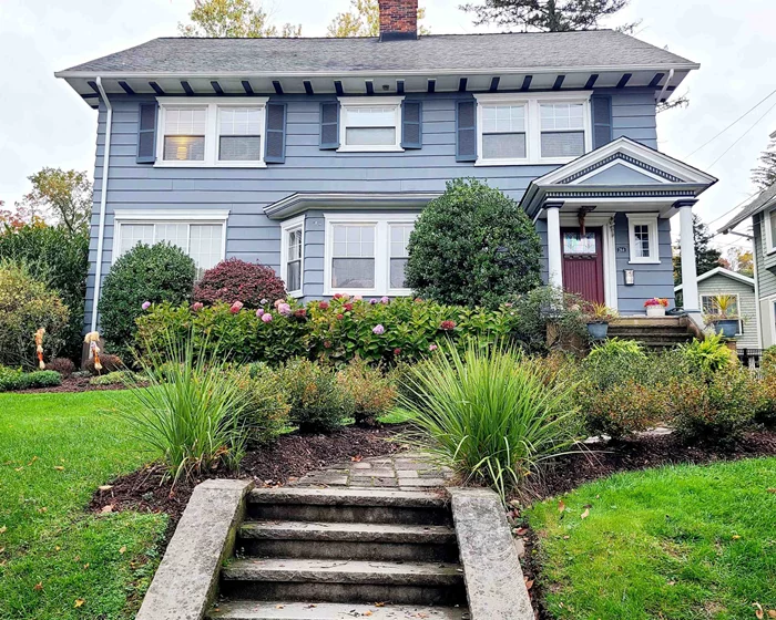 Elegant updated 6-BR, 3.1 bath Upper Montclair colonial w heated 2-car garage w loft, private backyard, 2-zone CAC, newer EIK, HW floors, near shops, restaurants, parks, schools, NYC transport & more! Manicured front lawn leads to tiled vestibule & foyer w closet. Large, sun-filled LR w picture window, crown molding & brick wood burning FP. Spacious formal DR w chair rails opens to updated EIK. 3 French doors lead from LR & DR to the expansive family rm w big windows & built-ins. Chef's EIK, updated in 2022, has heated floor, recessed lights, windows facing backyard, custom cabinets, quartz countertops, herring bone backsplash & new SS appliances, incl Bertazzoni stove w hood. EIK incl powder rm, stairs to 2nd floor & access to cobblestone patio, backyard & garage. 2nd floor has wide center hall flanked by 4 generous BRs w ceiling fans, incl 2 sharing a Jack & Jill bath w tub/shower. Primary BR has recessed lights & updated ensuite bath, also accessible from the hall, w marble double sink vanity, shower w rain head & storage. 3rd floor has 2 large BRs, incl 1 used as home office, 2 huge storage rms & full bath w tub/shower. Full unfinished basement has W/D w new washer, a freezer, storage & utility rm. Belgium-block drive leads to heated 2-car garage w loft & skylight & private fenced backyard w rustic stone wall & cobblestone patio. Minutes from Montclair's Watchung Ave commercial area & train station, Up Montclair Village & train station Anderson Park, Rt 3, GSP & more!