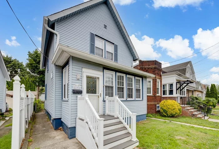 This three bedroom colonial home with 1.5 bath has been renovated over the years. The home boasts a large eat-in kitchen with beautiful granite countertops, wood cabinets, newer black appliances, entrance to deck to have morning coffee or b.b.q. on. The interior has hardwood flooring in all rooms except kitchen, and baths which have decorative tile. The home's entrance opens to enclosed porch great for many usages for children's play area or quiet reading area, etc. The first floor has a nice size living room with open stair case to bedrooms and door to full basement which has walkout to the yard. The second floor contains large full tiled bath with large shower, also main bedroom with two larger deep closets fits king size bed plus other furniture, again entire second has three bedrooms all with hardwood flooring in great shape. The exterior has vinyl siding , newer thermal vinyl windows, yard is fenced with large storage shed, and gate to side walkway to front of the home. The location is ideal to near by transportation to N.Y.C. , The Meadowlands complexes, and major highways. Secaucus has good schools, also offers small town feel in a metropolitan area, and best of all lower taxes.