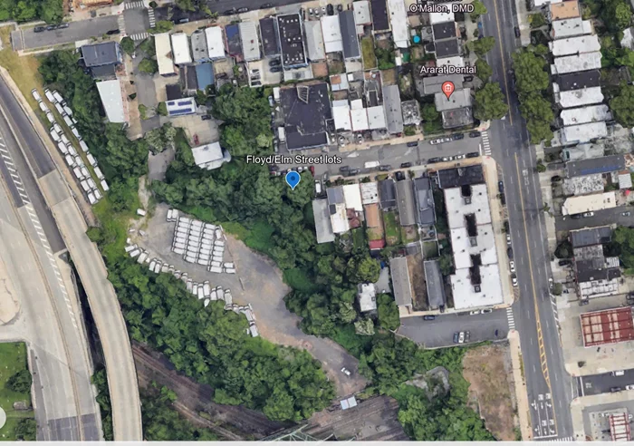 *Following lots in Block5403 must be sold together re: on Elm & Floyd Streets; Lots 1, 2, 3, 4, 5. and Lots 24, 25, 26 and 27. Floyd and Elm Street Lots are contiguous. Developers/Investors! Rare opportunity=9 vacant lots in The Heights section appr.1 mile to Journal Square Path. Must be sold together. Currently zoned in 1-2 residential. Sewer utilities located in both Floyd & Elm Streets. JCMUA water and sewer line maps attached to the mls. (Topographical Survey uploaded to mls) Total lot size is approximately 26, 364 sq.ft. or .605 acre. Completed 963page Environmental Study/Phase 1 (avail upon request) While an excerpt of Phase 1 is uploaded to mls. Bd. of Adj. application anticipated for variance to allow multi-unit building. Final variance approval is the responsibility of the Buyer. Additional to current description of land.....PRICE REDUCTION is based on drawings that provide proposal for 79 units requiring 1 height variance for 9 lots. Possible for more units but requires more variances and construction costs. In addition, lot 15 may be purchased but at an additional cost per negotiations. Drawings for 79 units are attached. Please note that the drawings provided show the entry is on Floyd St. Photos provided show different perspectives with and without foliage Absolutely, No access to vacant lots permitted from either Liberty or Floyd Avenues. Absolutely no showings/access to vacant lots from Elm Street without confirmed appointment. Perspective buyers may NOT view vacant lots without written permission and may not enter owners property without an appointment confirmed in writing. Trespassers will be prosecuted.