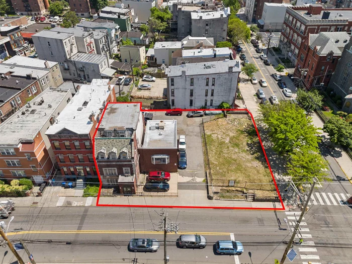 A rarely available development opportunity in Prime Journal Square, 272-280 Baldwin Avenue consists of four vacant, approximately 22.5x100 lots and one 25x100 lot improved with a 3-story commercial building totaling approximately 11, 500 SF. As of Right, 3-story, two family construction is permitted on each. 2-Family new constructions are cost efficient to developer and yield high sell outs in today's market, especially with this super-prime location (2 blocks from the Journal Square Path Station.) This corner property sits directly across from the historic William J Brennan Courthouse, and the future location of the proposed Courthouse Park. This is a great opportunity to build 4 or 5 new buildings and 10 new condos (if desired). Sellers are NJ licensed real estate brokers. Property sold strictly As-Is.