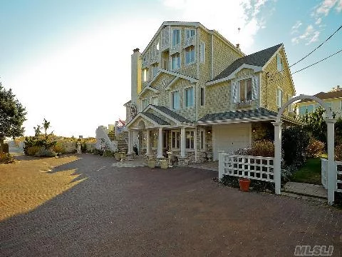 Diamond Condition 5, 000 Sq Ft Oceanfront Contemporary Home W/Breath Taking Views & Full Of Charm!! This Beautiful Atlantic Beach Home Boasts A Lrg Yard W/Pvt Entrance To The Beach. 4 Lrg Bedrm, 5 Full Ba, Granite Custom Kit, 2 Fpl, Custom Hand Painted Stain Glass Windows. Spacious Oceanfront Deck!! Parking For 6. This Is Truly A One Of A Kind!