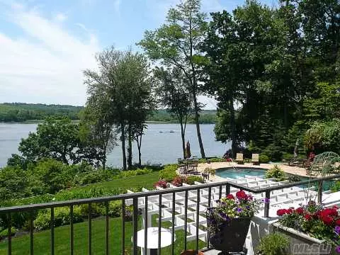 Wonderful Retreat On 200+ Ft Of Waterfront -- Only 17 Miles From Manhattan. This Lovely Private Home Boasts A Floating Dock With Harbor Level Cabana, Gunite Pool With Waterfall And Year Round Hot Tub. The Multi-Level Blue Stone Terraces Enhance This Magnificent Setting.